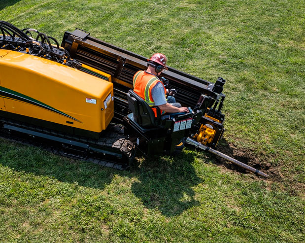 HDD-Horizontal-Directional-Drilling-Services-CO-NM-UT-HDD-Cactus HDD Cactus Vermeer horizontal directional drilling rig installing underground conduit from above
